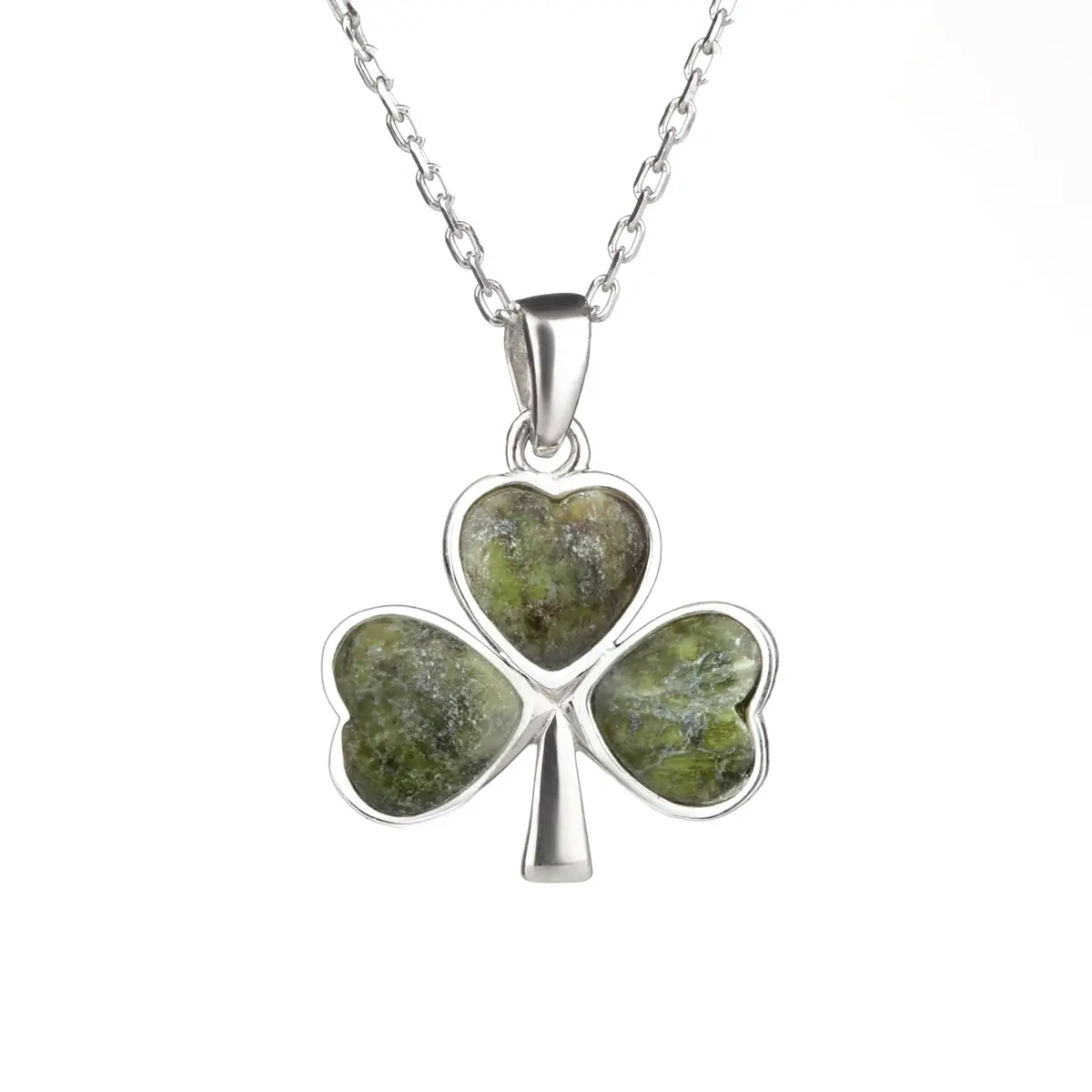kette-anhaenger-irish-shamrock-connemara-silber-002yvXrSi5IrNY1a Irish Shamrock - Irische Kleeblatt Kette aus Silber & Connemara Marmor