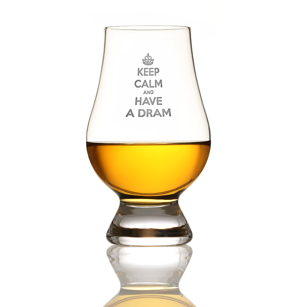 Glencairn Whisky Glas mit Gravur " Keep Calm and have a Dram"