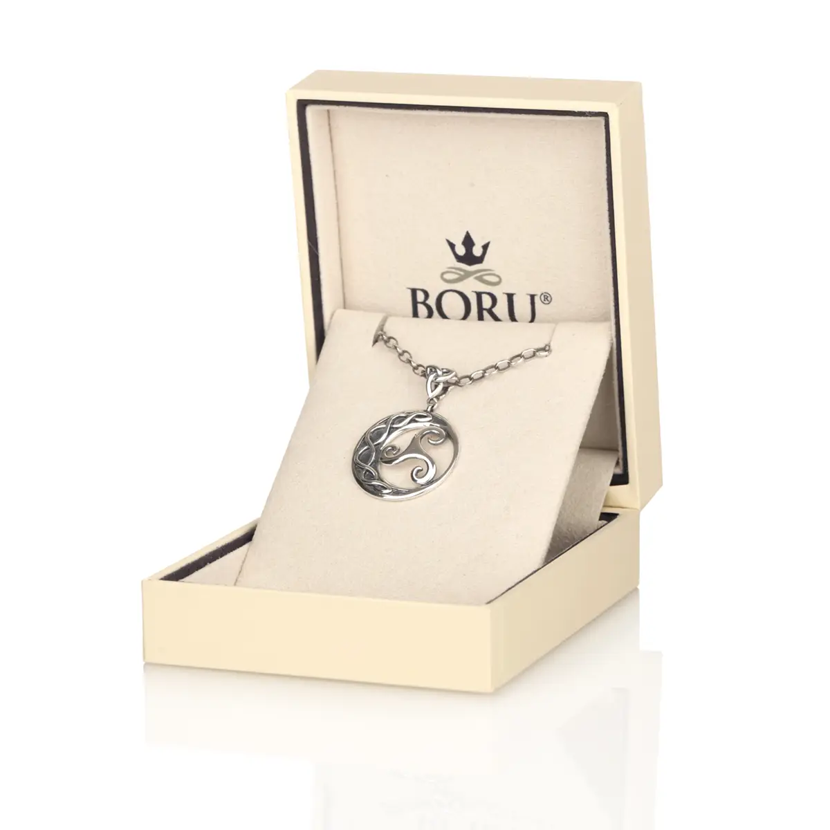 kette-anhaenger-newgrange-triskele-irland-silber-001 Newgrange Triskele Anhänger - Sterling Silber handgefertigt Irland