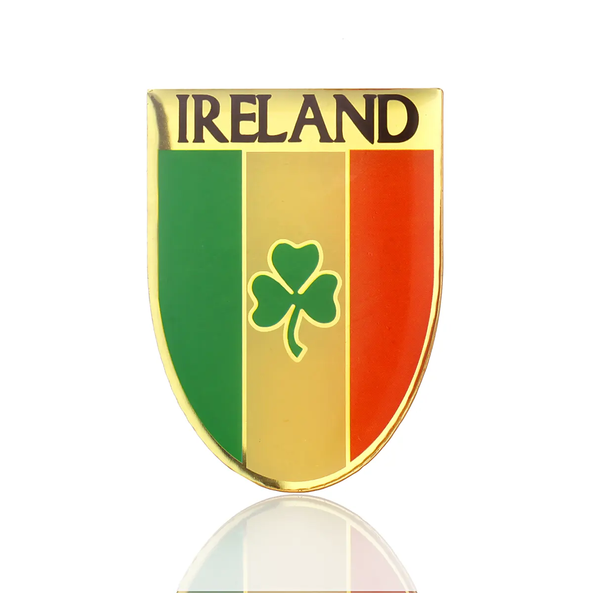 Irische Flagge Deko Magnet / Kühlschrankmagnet aus Irland - Metall & Emaille