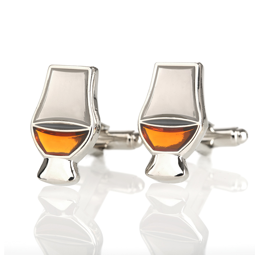 glencairn-whisky-manschettenknoepfe-cufflinks-002 Original Glencairn Crystal Manschettenknöpfe aus Schottland in Whiskyglas Form