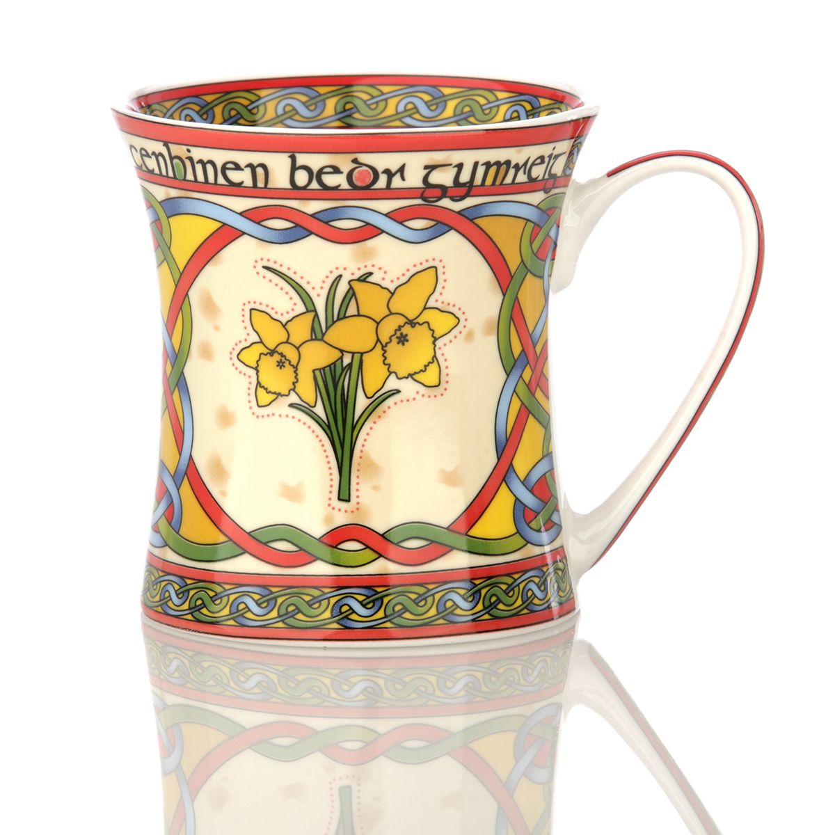 Kaffeebecher-Mug-wales-welsh-daffodil-narzisse-003 The Welsh Daffodil Mug - Kaffeebecher mit walisischer Narzisse & keltischen Ornamenten