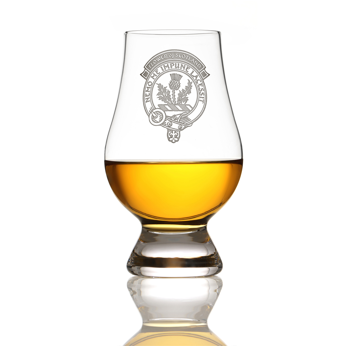 Glencairn Whisky Tasting Glas mit Gravur - 'Flower Of Scotland" House of Stuart