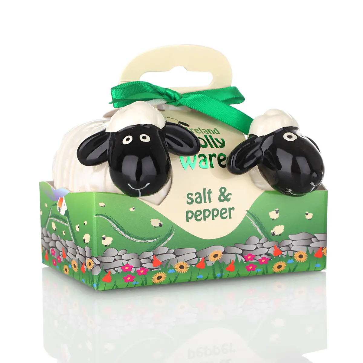 Woolly Ware - Handbemalte Irische Schafe als Keramik Salz- und Pfefferstreuer Set Woolly Ware - Handbemalte Irische Schafe als Keramik Salz- und Pfefferstreuer Set